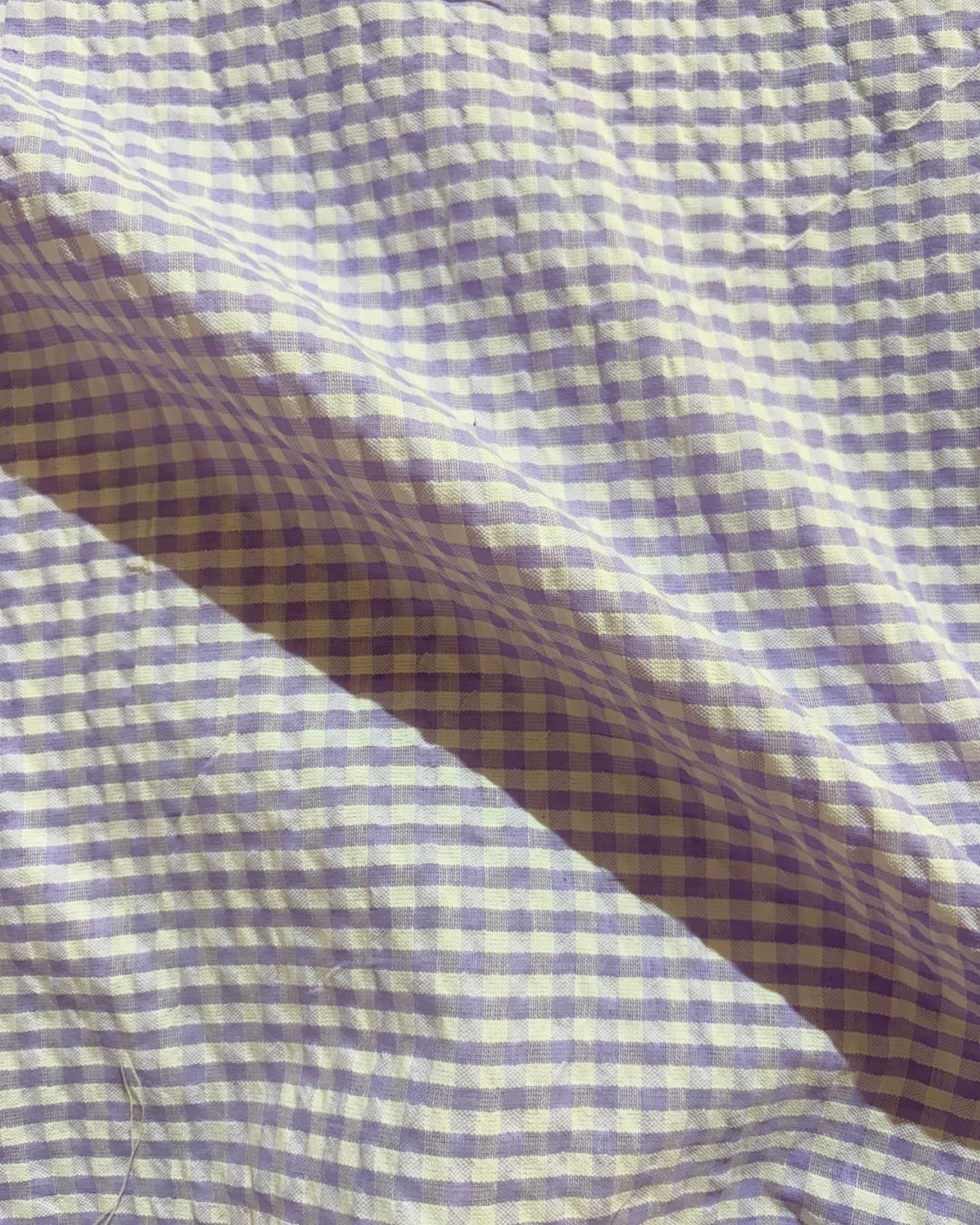 Light Purple & White Check Fabric FBS00017