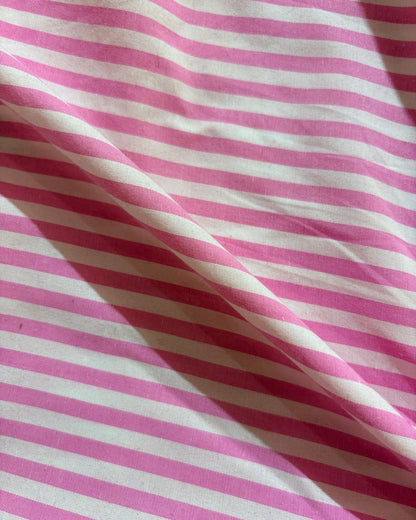 Pink & White Strip Fabric FBS00034