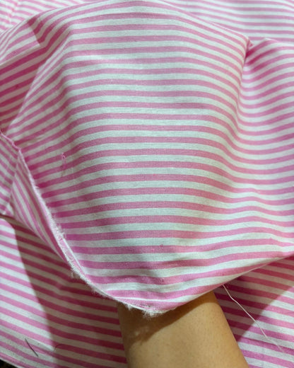 Pink & White Strip Fabric FBS00037