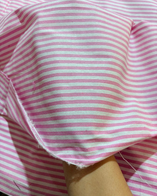Pink & White Strip Fabric FBS00037