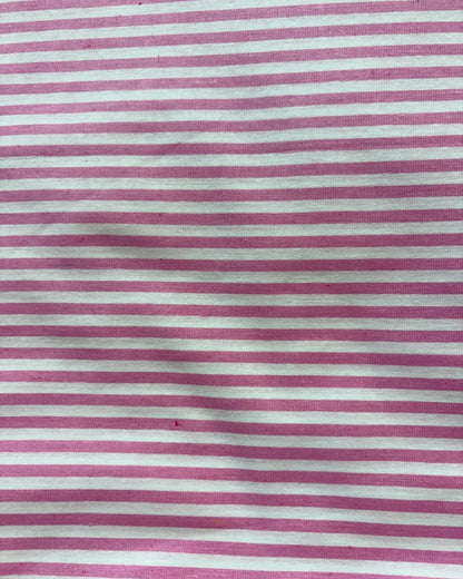 Pink & White Strip Fabric FBS00037