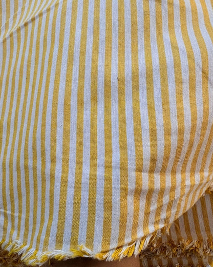 Yellow & White Strip Fabric FBS00039
