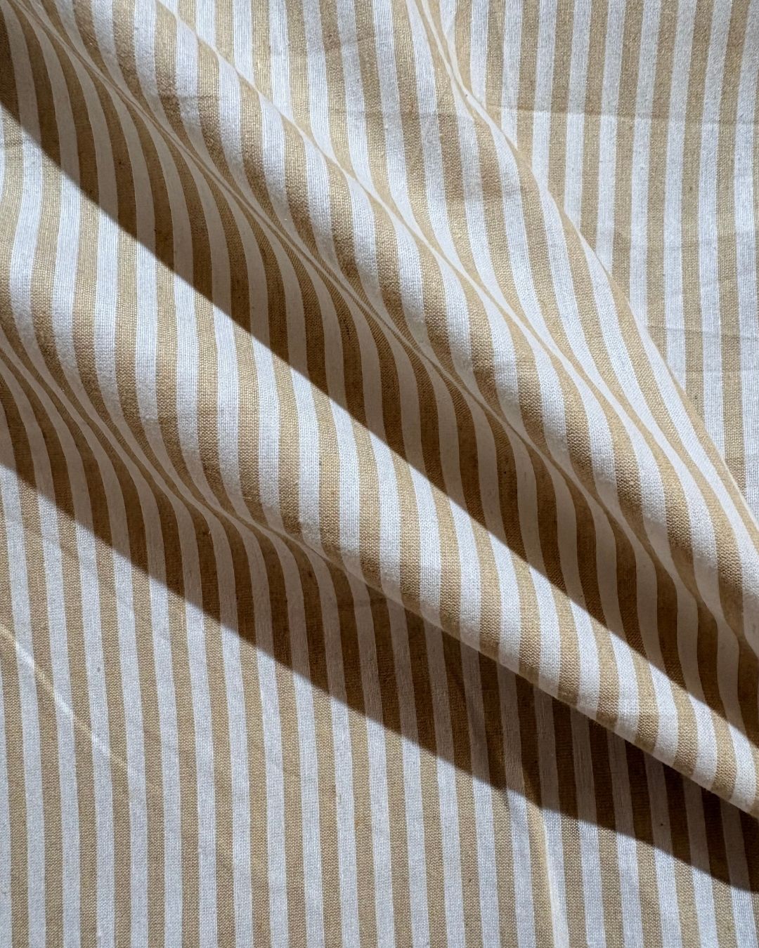 Beige & White Strip Fabric FBS00040