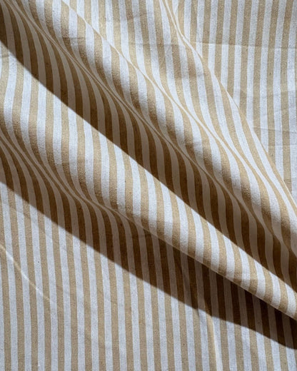 Beige & White Strip Fabric FBS00040