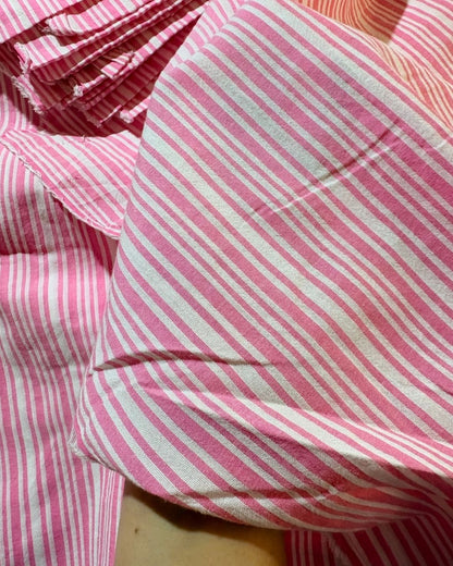 Pink & White Strip Fabric FBS00041