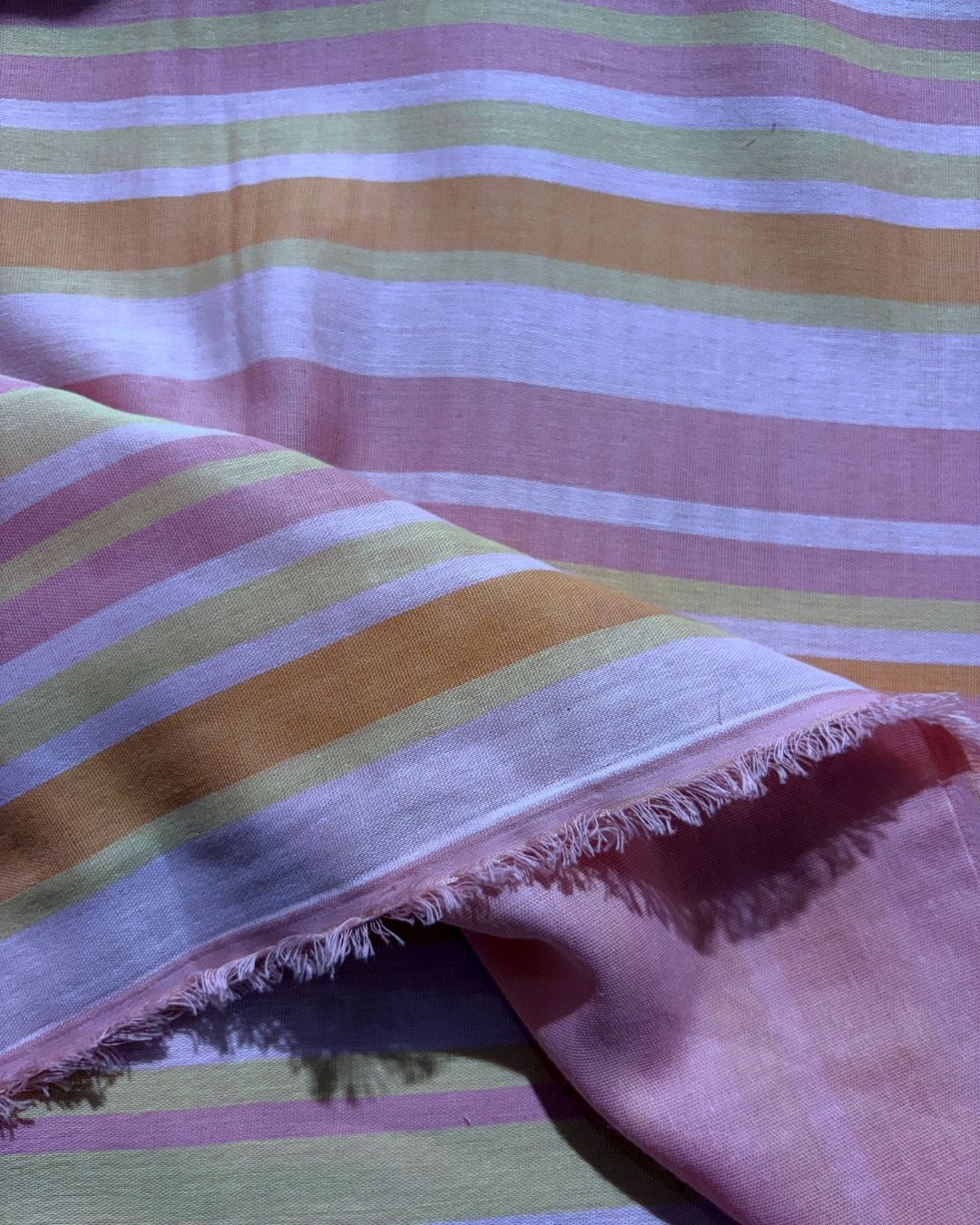 Pink & White Strip Fabric FBS00043