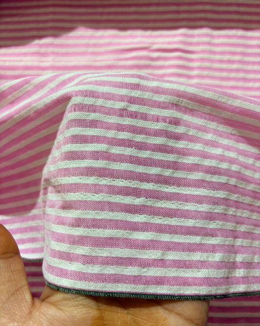Pink & White Strip Fabric FBS00044