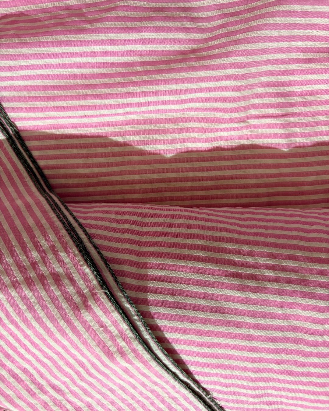 Pink & White Strip Fabric FBS00044