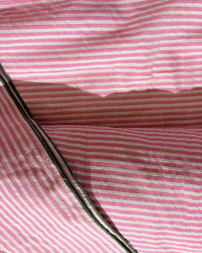 Pink & White Strip Fabric FBS00044