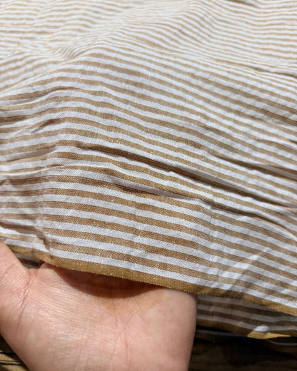 Brown & White Strip Fabric FBS00045