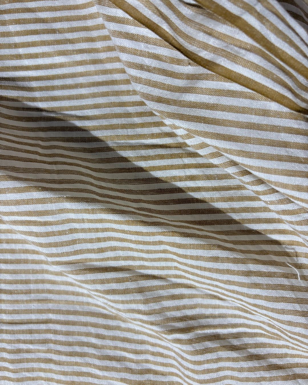 Brown & White Strip Fabric FBS00045