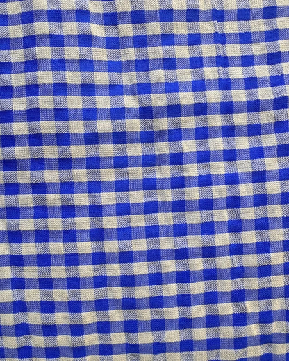 Blue & White Check Fabric FBS0005