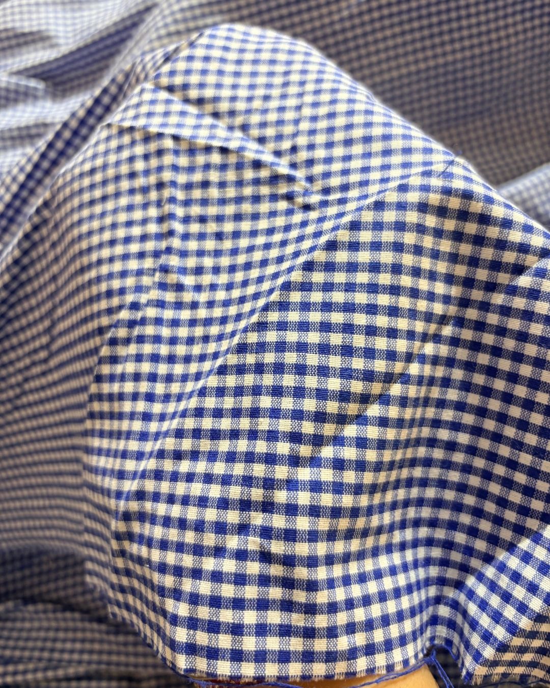 Blue & White Check Fabric FBS00013
