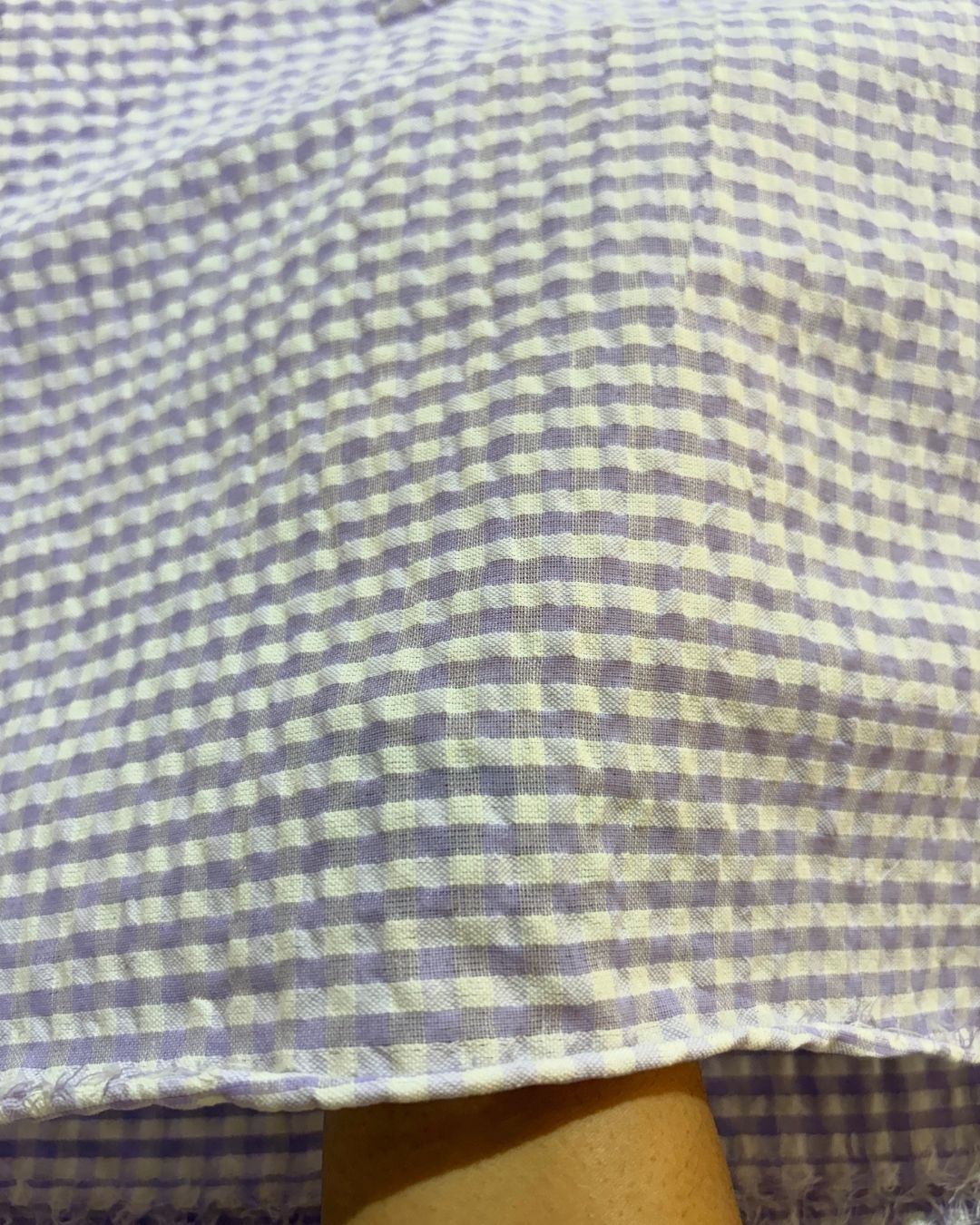 Light Purple & White Check Fabric FBS00017