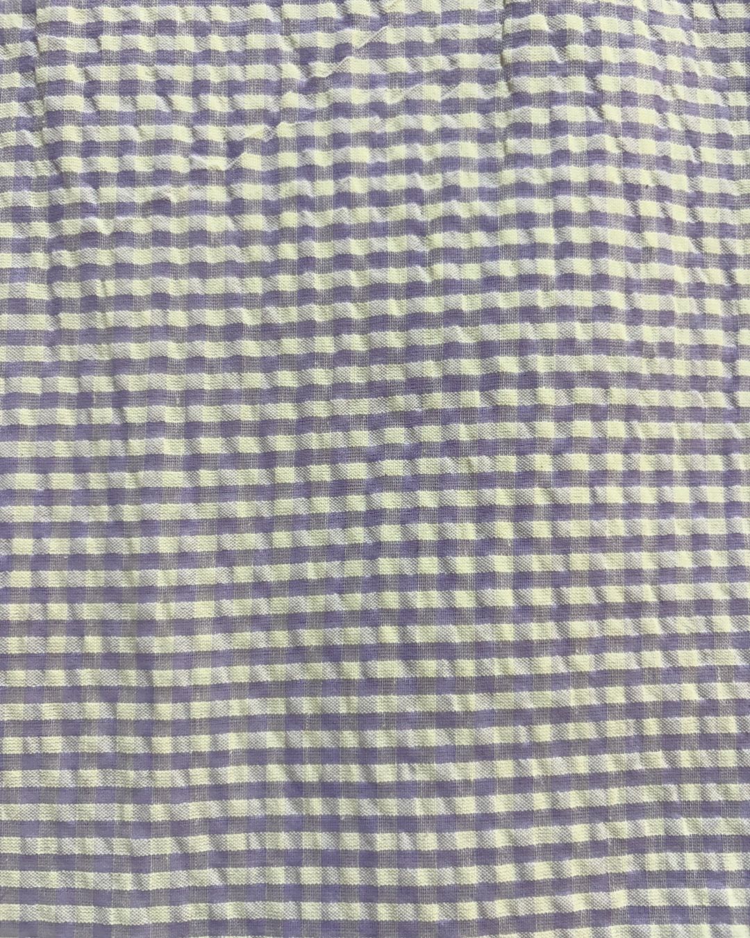Light Purple & White Check Fabric FBS00017