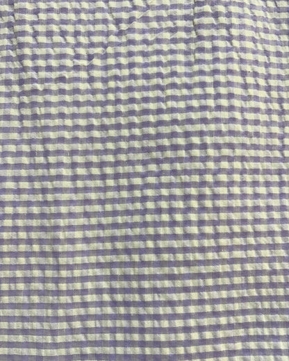 Light Purple & White Check Fabric FBS00017