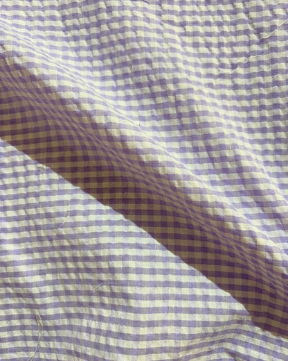 Light Purple & White Check Fabric FBS00017