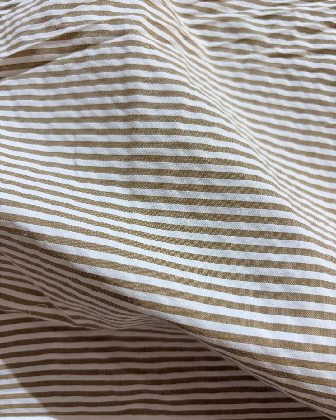 Brown & White Strip Fabric FBS00019