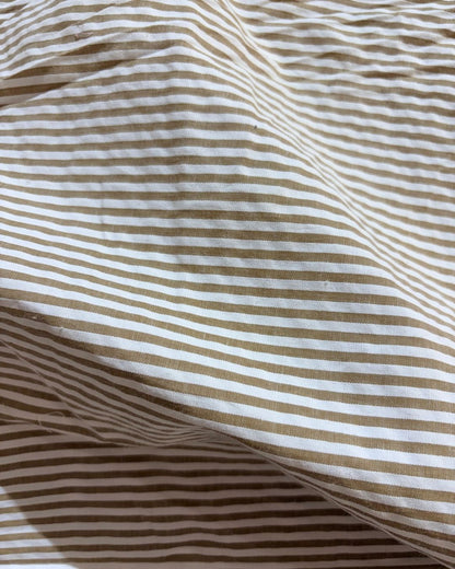 Brown & White Strip Fabric FBS00019