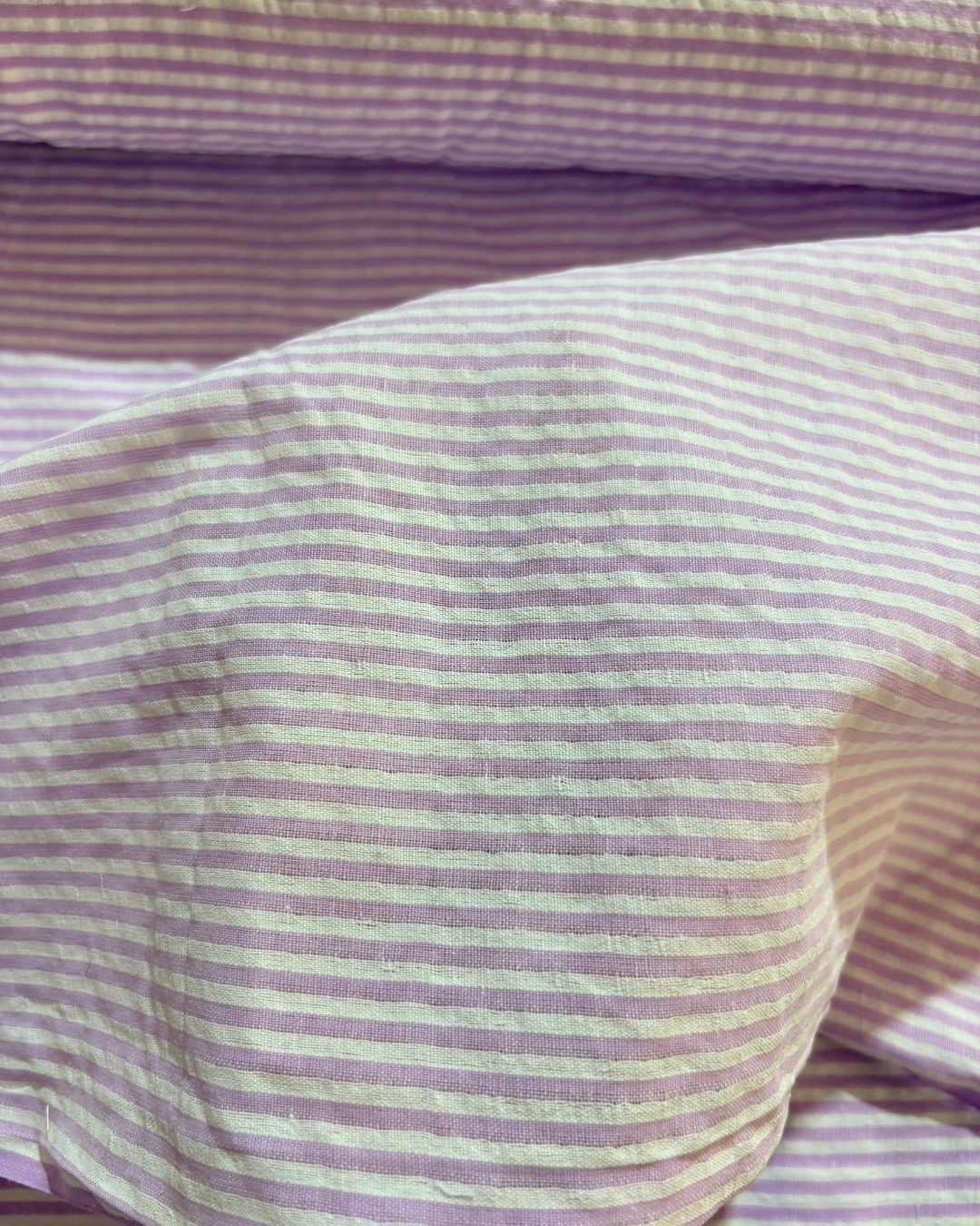 Purple & White Strip Fabric FBS00020