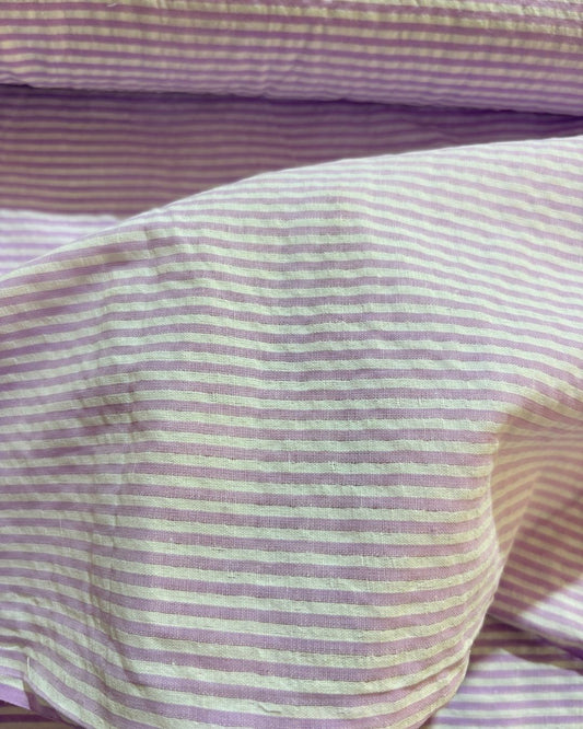 Purple & White Strip Fabric FBS00020