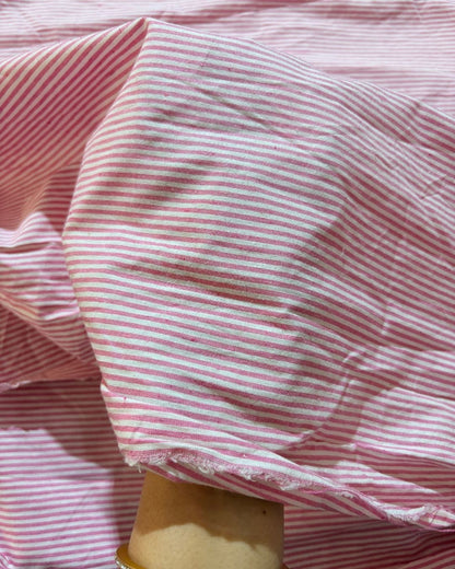 Pink & White Strip Fabric FBS00029