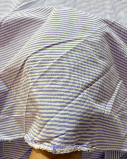 Purple & White Strip Fabric FBS00030