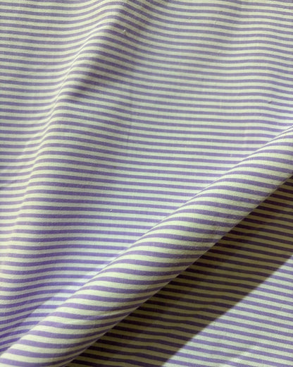 Purple & White Strip Fabric FBS00030
